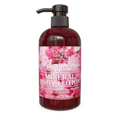 Dead Sea Collection Cherry Blossom Body Lotion - Nourishing Moisturizer Body Lotion for Women and Men - Rejuvenating Hand and Body Care for Dry Skin 16.9 Fl. Oz.