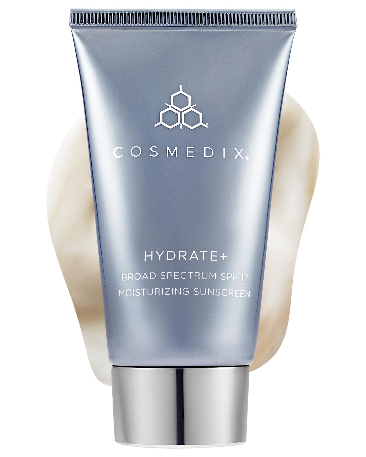 COSMEDIX Hydrate Plus Sunscreen with Broad Spectrum SPF 17 - Moisturizing Face &amp; Body Sun Screen for Travel &amp; Daily Skin Care - Sunblock for Skin Elasticity, Dewy &amp; Radiant Glow, No White Cast