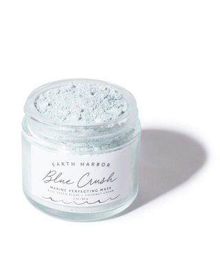 Earth Harbor | BLUE CRUSH Marine Perfecting Mask | Natural &amp; Nontoxic | Organic Blue Green Algae, Coconut Cream &amp; Indigo | Exfoliates &amp; Nourishes | 2 oz