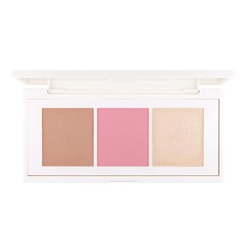 FLOWER BEAUTY By Drew Barrymore Lift &amp; Sculpt Contouring Palette - Contour + Blush + Highlight - Creamy + Blendable Powder (Light to Medium)