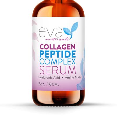 Collagen Peptide Serum - Anti Aging Collagen Serum for Face, Skin Brightening, Reduces Fine Lines &amp; Wrinkles, Heals and Repairs Skin, Microneedling Serum with Hyaluronic Acid (2 oz)