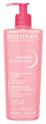 Bioderma Sensibio Foaming Gel Cleansing and Make-Up Removing Refreshing feeling for Sensitive Skin Unscented, 16.9 Fl Oz