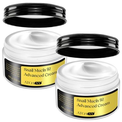 Acorn + Oak 2 Pack Snail Mucin Moisturizer 92% Cream,Daily Face Moisturizer Hydrating for Women Dry Skin and Sensitive Skin,All Skin Types Skincare 3.52oz