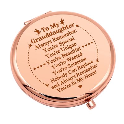 Granddaughter Gifts from Grandma Grandpa Granddaughter Birthday Gifts Encouragement Gift Compact Makeup Mirror Folding Pocket Mirror Granddaughter Gifts from Grandparents Christmas Birthday Gifts