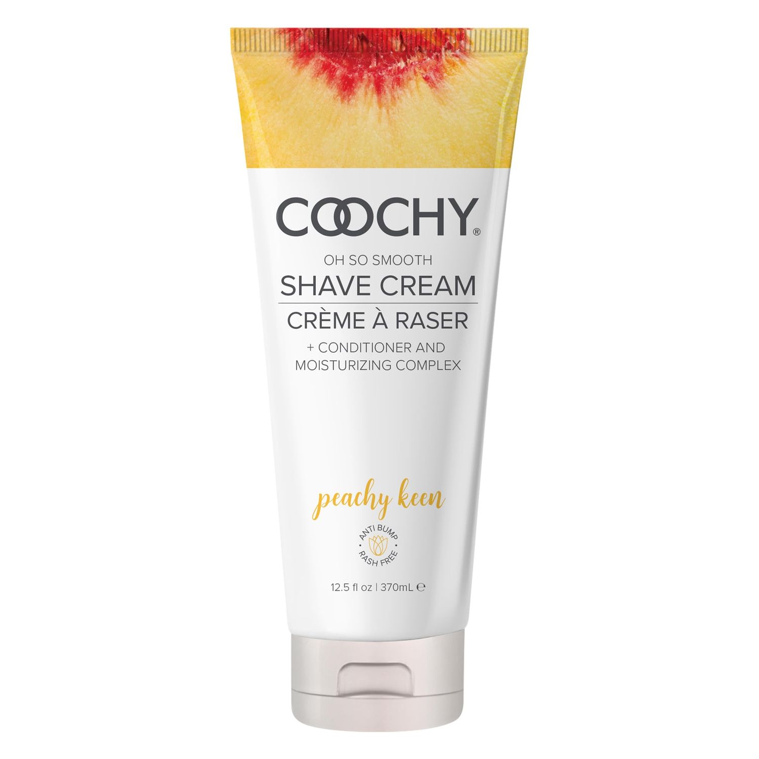 Coochy Intimate Shaving Cream | Shave Conditioner &amp; Moisturizer for Face &amp; Body | Ideal for Sensitive Skin Care, Anti-Bump | Peachy Keen, 12.5 oz