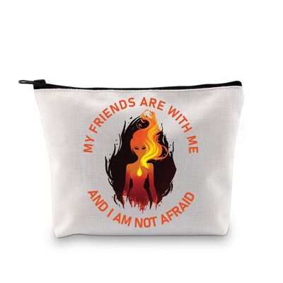 BDPWSS Crescent City Gifts My Friends Are With Me And i Am Not Afraid BFF Makeup Bag House Of Earth And Blood Inspired Gift (Friend with me bag)