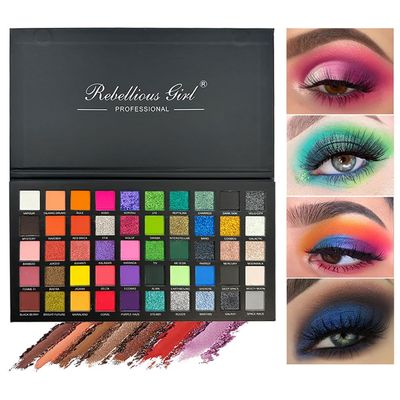 CHARMFORYOU 50 Colors Shimmer Eyeshadow Palette,Natural Matte Highly-Pigmented Shadows Glitter Highlight Makeup Palette Long Lasting Smooth Waterproof Cosmetics