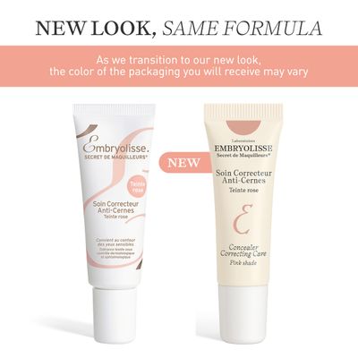 Embryolisse Makeup Concealer & Skincare. Instantly Conceals Dark Circles & Puffiness and Unifies the Skin Tone. With Vitamin B3 & E and Anti-aging Active Ingredients, 0.27 fl.oz. - Pink Shade