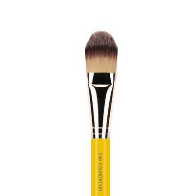 Bdellium Tools Professional Makeup Brush - Studio Series 948 Foundation - With Soft Synthetic Fibers, For Foundation &amp; Concealing (Yellow, 1pc)