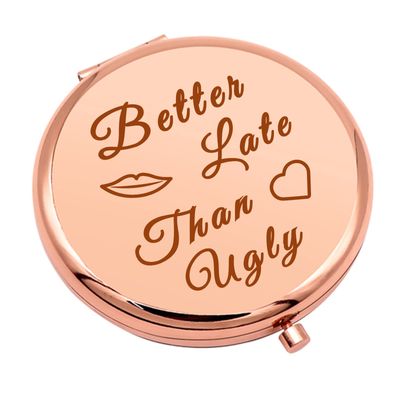 Funny Gift for Women Fun Birthday Gifts for Women Compact Mirror for Friends Coworkers Boss Thank You Gifts Pocket Makeup Mirror for Sister Employee Mom Christmas New Year Gifts