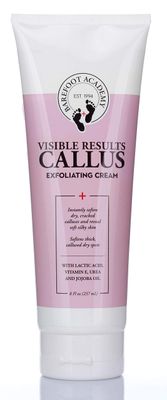 Barefoot Academy Heavy Duty Foot Care Scrub &amp; Moisturizer Cream For Calluses, Dead Skin, Tough Heels, Cracked Heels, &amp; Rough Spots On Feet, Skin Care For Feet, Large 8 Fl Oz (Exfoliating Foot Cream)