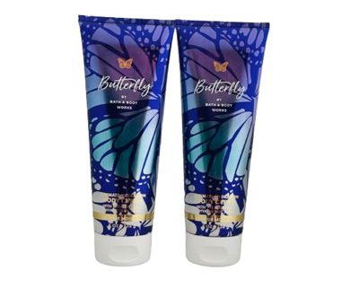 Bath and Body Works Butterfly Body Cream Ultimate Hydration Gift Set For Women 2 Pack 8 Oz. (Butterfly)