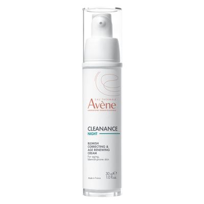 Eau Thermale Avne Cleanance Night Cream, Blemish Correcting &amp; Age Renewing, 1 oz, for All Skin Types