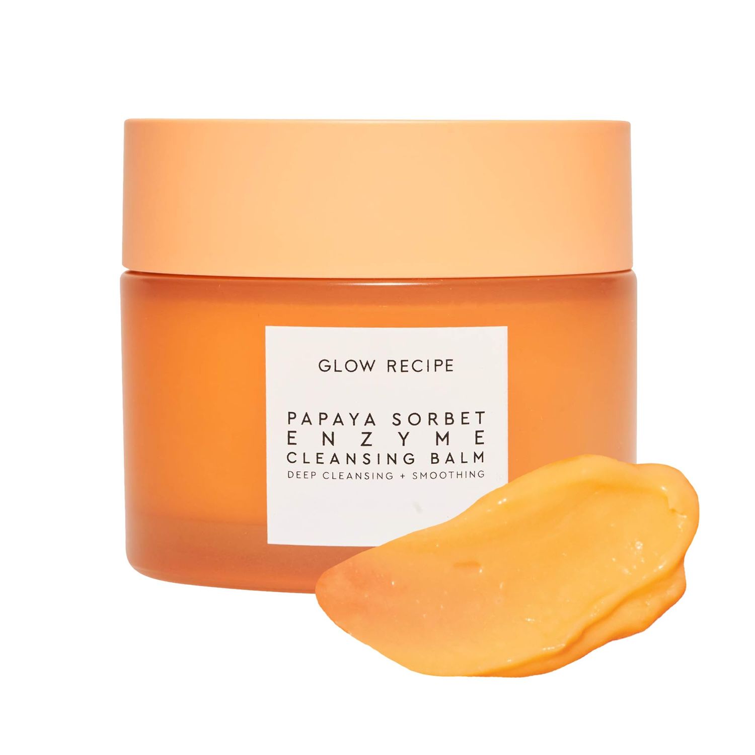 Glow Recipe Papaya Enzyme Cleansing Balm Makeup Remover - Gentle Exfoliator, Makeup Melting Balm &amp; Face Cleanser for Women - Exfoliating Face Wash to Even Skin Tone &amp; Lock-in Facial Hydration (3.38oz)