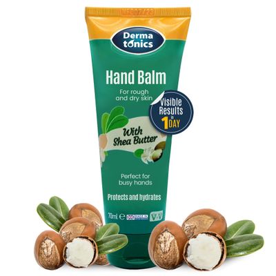 Dermatonics Natural Hand Care Balm | Shea Butter and Urea Formula for Rough, Dry Skin and Cracking | Expert Formulated and Paraben-free | Moisturizing Cream for Soft and Nourished Hands | 2.37 fl oz