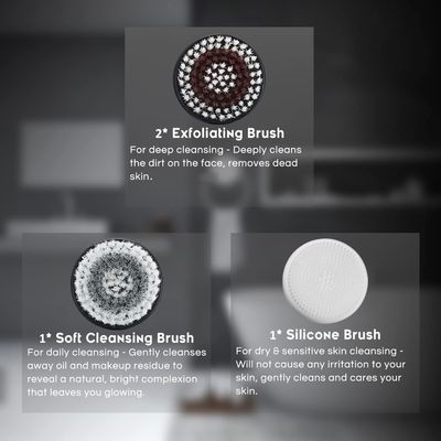 4 Replacement Brush Heads for Model Ga-7266 Facial Cleansing Brush Deep Pore Cleansing Gentle Exfoliating & Remove Blackhead Acne Exfoliating Soft Head Set