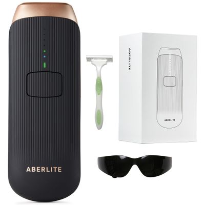 Aberlite Luxe - IPL Laser Hair Removal Device for Women &amp; Men - Painless w/Sapphire Cooling, Double Pulse, Auto Scan, 4 Modes, 5 Intensity Levels - At Home Intense Pulsed Light (IPL) System (Black)