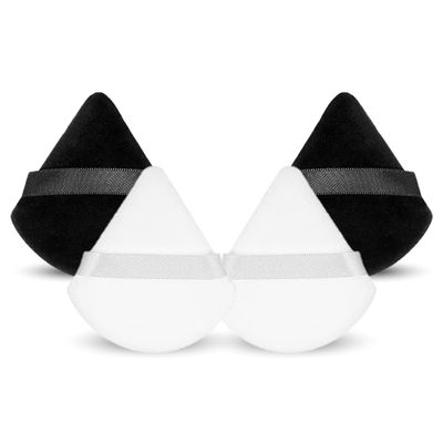6 Pcs Triangle Powder Puffs - Powder Puffs For Face Powder - Wet/Dry Blender, Cosmetic Foundation Sponge &amp; Makeup Puff Tool - Setting Powder Puff