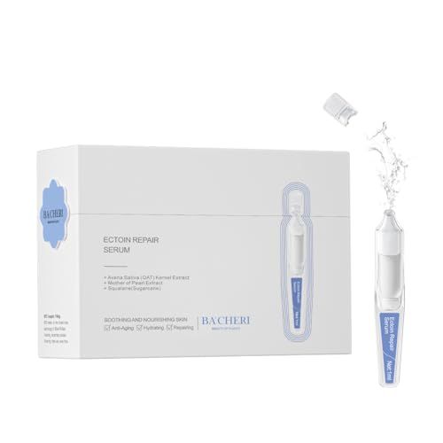 BACHERI Ectoin Repair Face Serum Ampoules # 30 Pcs/Box - Deep Moisture &amp; Anti-Aging Serum with Beta-Glucan, Glycerin, and Hyaluronic Acid - Hydration, Soothes &amp; Protects All Skin