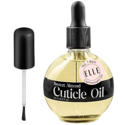 C CARE Sweet Almond Cuticle Oil For Nails - Stocking Stuffer Holiday Gift - Repairs Cuticles Overnight - Moisturizes and Strengthens Nails and Cuticles - Dropper &amp; Brush included - 2.5oz