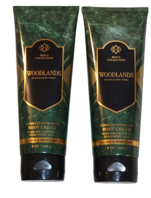 Bath &amp; Body Works Men&#39;s 2pk Ultimate Hydration Ultra Shea Body Cream - 8oz (Woodlands)