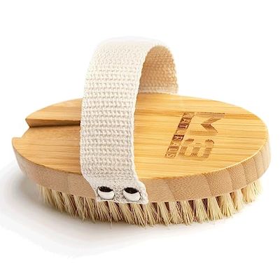 Firm Dry Brush &amp; Shower Brush for Body - Handheld Back Scrubber Body Brush Exfoliator &amp; Dead Skin Remover for Body Firm &amp; Tighten Skin Improve Circulation for Men &amp; Women by M3 Naturals