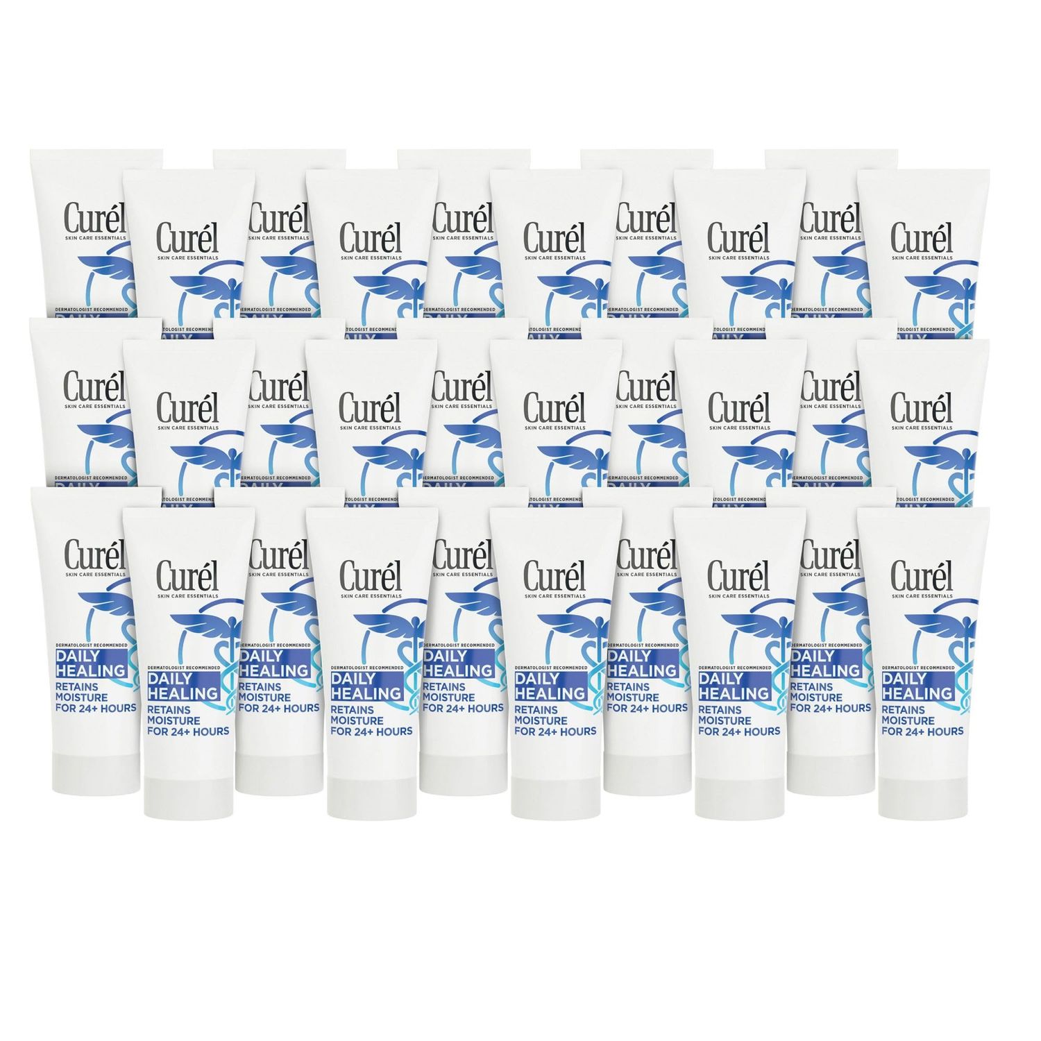 Curel Daily Healing Body Lotion for Dry Skin, Dermatologist Recommended Hydrating Body Lotion with Advanced Ceramides Complex 1 Oz, Pack of 30
