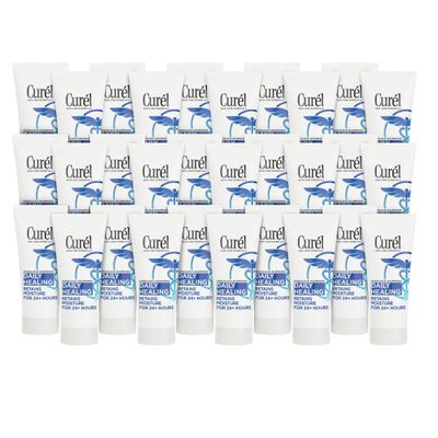 Curel Daily Healing Body Lotion for Dry Skin, Dermatologist Recommended Hydrating Body Lotion with Advanced Ceramides Complex 1 Oz, Pack of 30