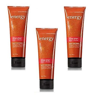 Bath &amp; Body Works Aromatherapy Energy, Orange Ginger Body Cream 8 oz. - 3 Pack