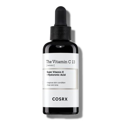 COSRX Pure Vitamin C 13% Serum with Vitamin E &amp; Hyaluronic Acid, Hydrating Facial Serum for Fine Lines, Uneven Skin Tone &amp; Dull Skin, 0.67fl.oz/20ml, Korean Skin Care