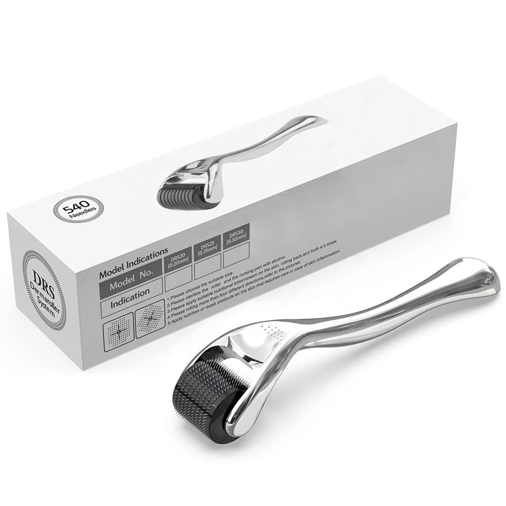 Diougens Lee Derma Roller Microneedling Roller for Face Body - 540 Titanium Microneedle Roller w/Storage Case