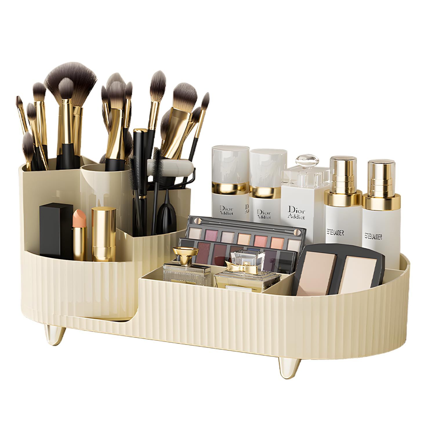 Generic VOTLEVT 360 Roating Makeup Organizer Countertop, Spinning Preppy Skincare Organizers, Bathroom Vanity Organizer and Storage, Cute Cosmetics Desk Organizer for Make Up Brush, Plastic