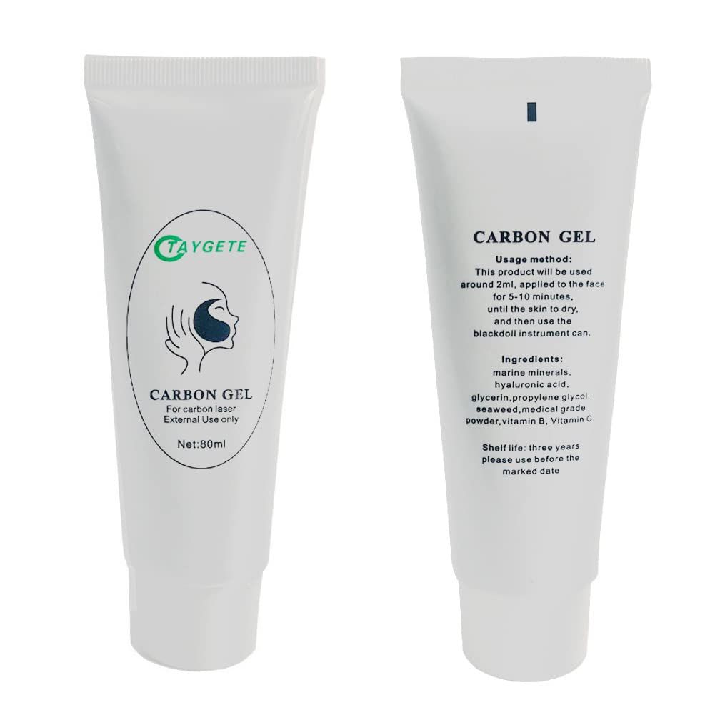 80ml Carbon Peel Cream Gel for Skin Rejuvenation Black Doll,Facial Skin Deep Cleaning with Carbon Gel Nano Activated Carbon for Laser (1pc)