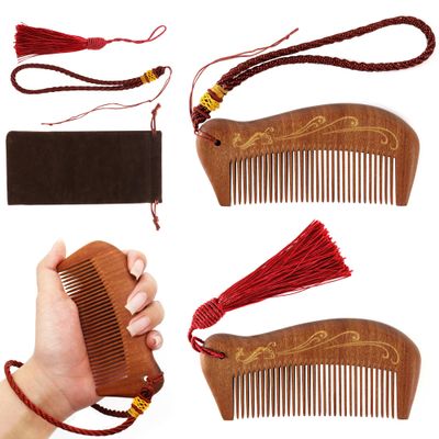 Birthing Comb for Moms - Wood Comb for Labor Pain Relief, Pregnancy Contractions, Delivery Essentials &amp; Gift (Brown)