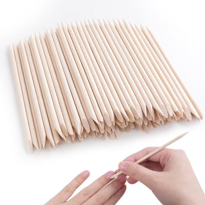 400 Pcs Orange Sticks for Nails, 4.5 Inch Wax Sticks for Waxing, Skin-Safe Cuticle Sticks for Nails Wood, Manicure Pedicure Tool for Manicure &amp; Pedicure