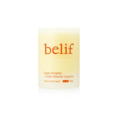 belif Super Knights Multivitamin Lipcerin, Multi-Purpose Glossy Vitamin C Lip Butter Balm, Smooths Lip Texture &amp; Strengthens Lip Barrier, Hydrating, Korean Skin Care Makeup