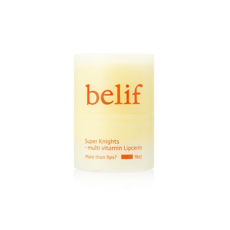 belif Super Knights Multivitamin Lipcerin, Multi-Purpose Glossy Vitamin C Lip Butter Balm, Smooths Lip Texture &amp; Strengthens Lip Barrier, Hydrating, Korean Skin Care Makeup