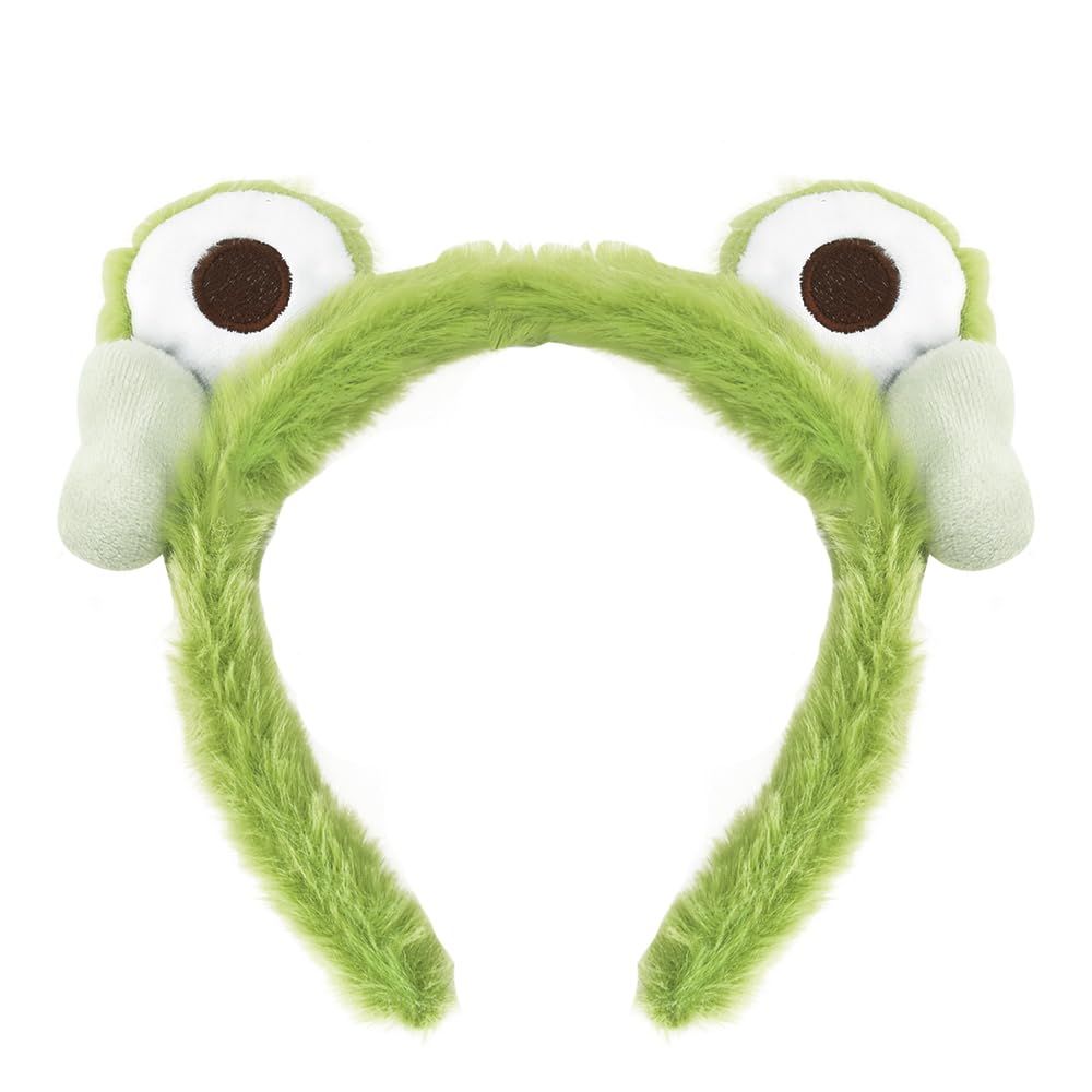 Frog Spa Headband for Wahing Face animal ears Head Wraps Band Cute Funny Makeup Skincare headband Headwear Soft Hairband for Skin Care Yoga Hair Hoop Accessories for Women Girls Hair Hoops Green