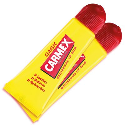 Carmex Classic Duo Moisturising Lip Balm Tube For Dry &amp; Chapped Lips 2 x 10g