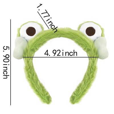 Frog Spa Headband for Wahing Face animal ears Head Wraps Band Cute Funny Makeup Skincare headband Headwear Soft Hairband for Skin Care Yoga Hair Hoop Accessories for Women Girls Hair Hoops Green