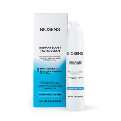 BIOSENS - Peptides Cream with Encapsulated Peptides, Niacinamide, Hyaluronic Acid, Vitamin E, Collagen | Skin Rejuvenation | Anti-Aging Moisturizer Face Cream | Airless 1.8 fl oz
