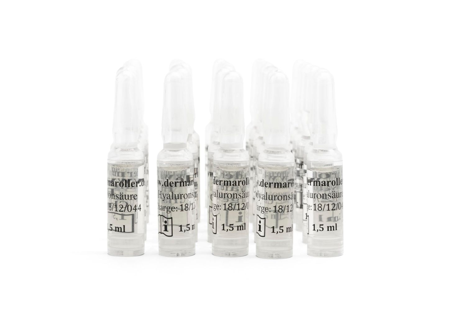 Dermaroller Hyaluronic Moisture Acid Ampoules Serum, 30 Pc of 1.5 ml Tubes