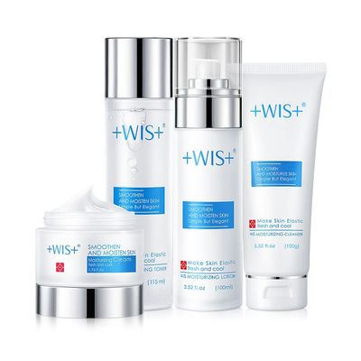 +WIS+ Moisturizing 4-Piece Skin Care Set - with Facial Cleanser, Toner, Lotion, Cream for for Cleansing, Hydration, Repair and Anti Aging