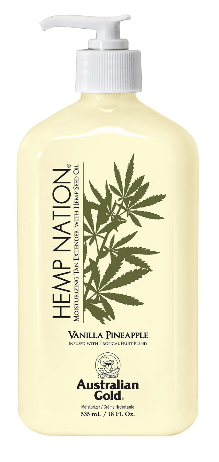 Ausrialian Gold Vanilla Pineapple Hemp Nation Moisturizing Tan Extender Lotion, 18 Fl. Oz. | Hemp Seed Oil,70936-16OZ