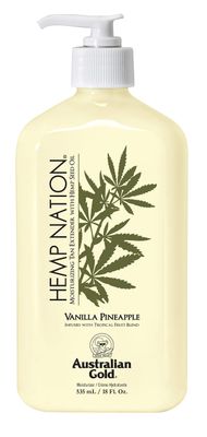 Ausrialian Gold Vanilla Pineapple Hemp Nation Moisturizing Tan Extender Lotion, 18 Fl. Oz. | Hemp Seed Oil,70936-16OZ