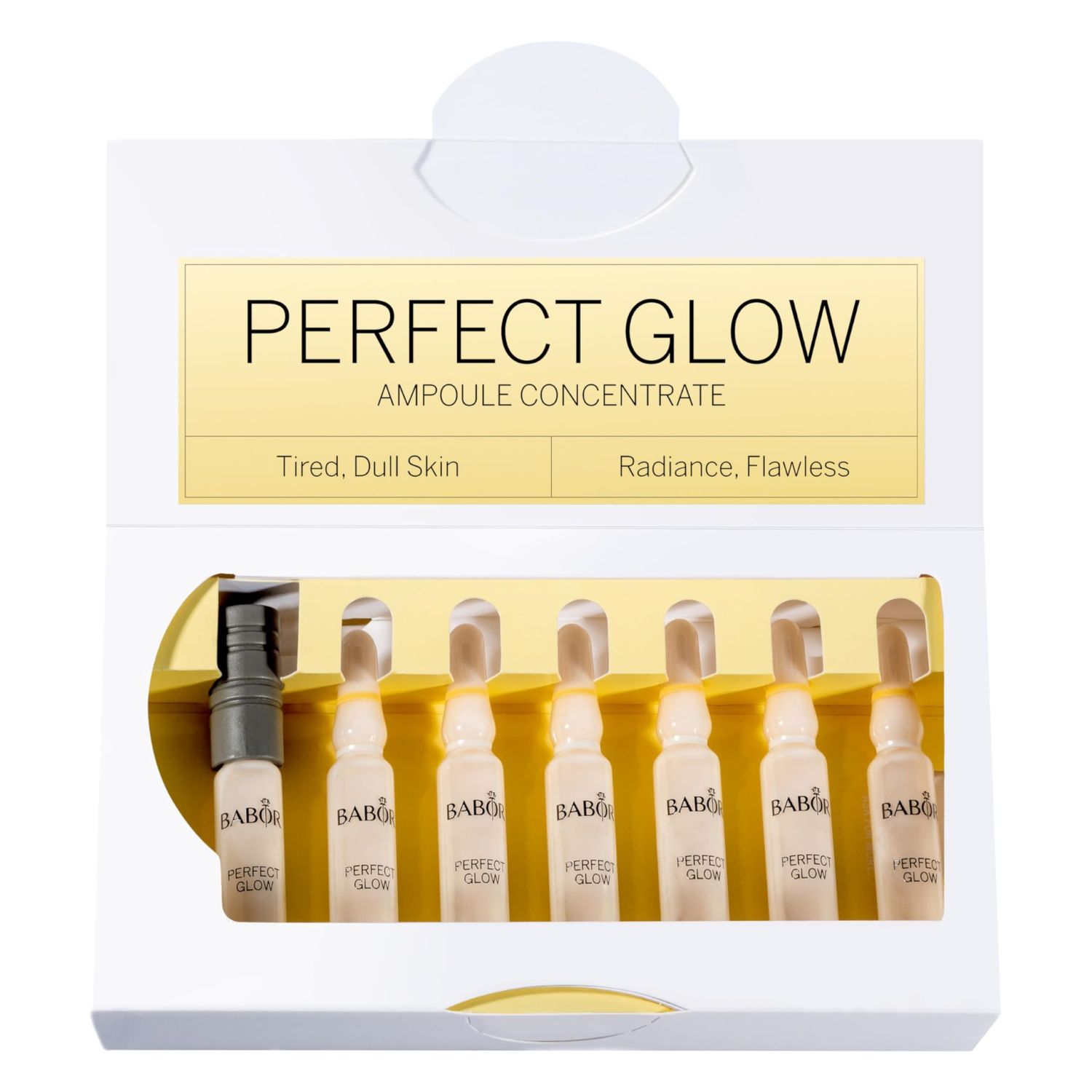 BABOR Perfect Glow Ampoule Concentrate, Glow Pigments &amp; Peptide Skincare Capsule, Instant Radiance &amp; Luminosity, Improve Complexion and Brighten Skin Tone, Revitalize Dull &amp; Dry Skin, 7 Day Treatment