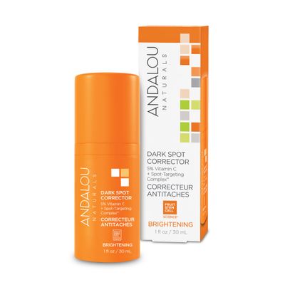 Andalou Naturals Dark Spot Corrector, Brightening Face Serum with Vitamin C, Hyperpigmentation Treatment to Even Skin Tone &amp; May Help Reduce Appearance of Acne Scars, Age Spots &amp; UV Damage, 1 Oz