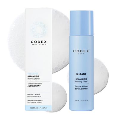 Codex Labs Shaant Refining Toner - Hydration &amp; Pore Minimizer - for Acne Prone Skin - with 2% Gluconolactone - Cruelty-Free, Vegan Skincare (100ml)