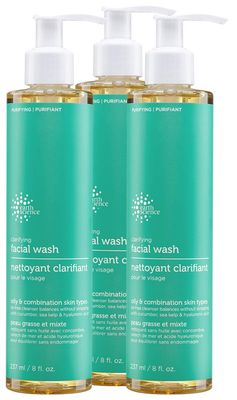 EARTH SCIENCE - Gentle Clarifying Facial Wash For Oily, Combination Skin Types (3pk, 8 fl. oz.)
