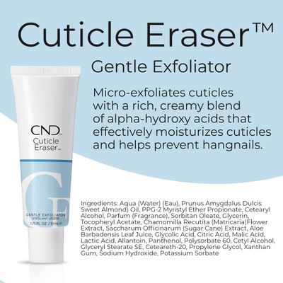 CND Cuticle Couple, SolarOil + Cuticle Eraser, Natural Blend Oils, Moisturizes and Conditions Skin, Gentle Exfoliator, 0.5 fl oz.